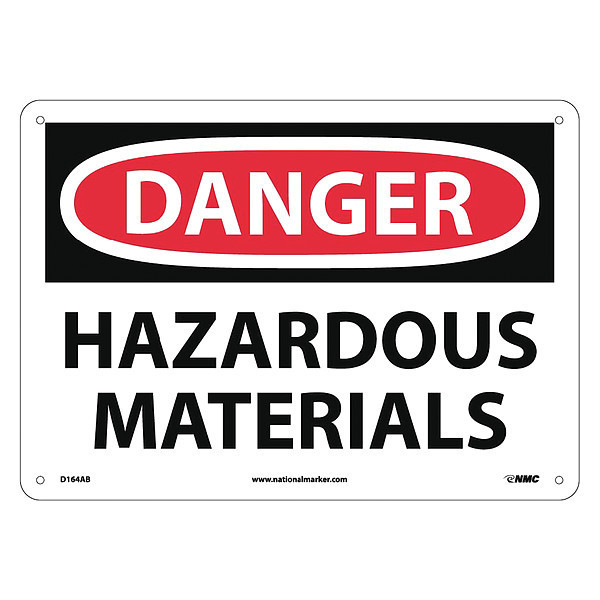 Nmc Danger Hazardous Materials Sign, D164AB D164AB