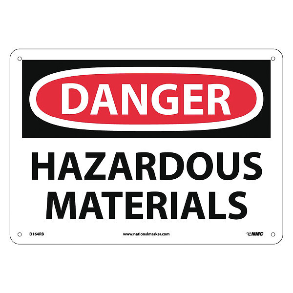 Nmc Danger Hazardous Materials Sign, D164RB D164RB