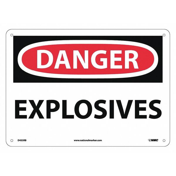 Nmc Danger Explosives Sign, D435RB D435RB