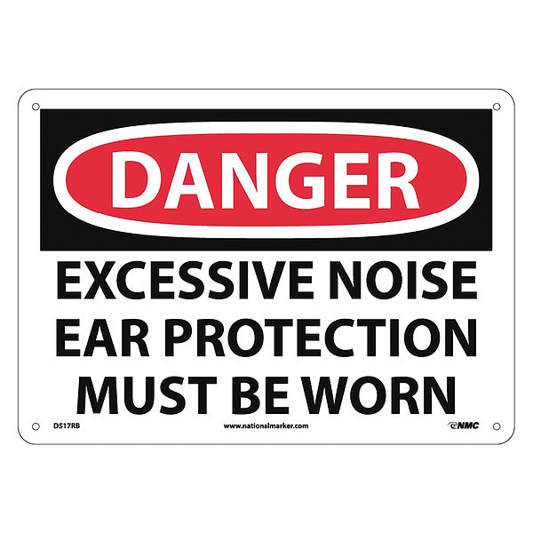Nmc Danger Ear Protection Must Be Worn Sign D517RB