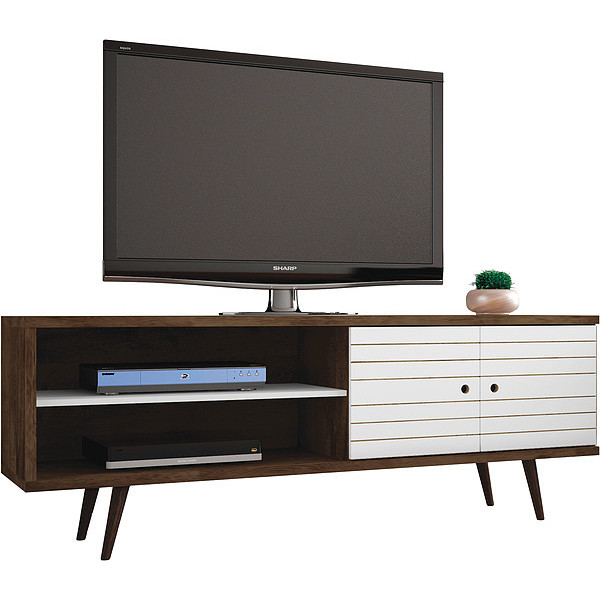 Manhattan Comfort TV Stand, Mid CenturymWhite, 62.99" 201AMC96