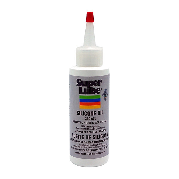 Super Lube 4 oz Bottle, Silicone Oil, 350 ISO Viscosity 56304
