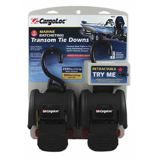 Cargoloc Ratchet Tie Downs, Strap 4" x 30 ft. 89973