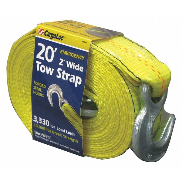 Cargoloc Tow Recovery Straps, 2" x 20 ft. Emergncy 82494