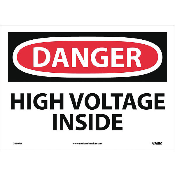 Nmc Danger High Voltage Inside Sign D290PB