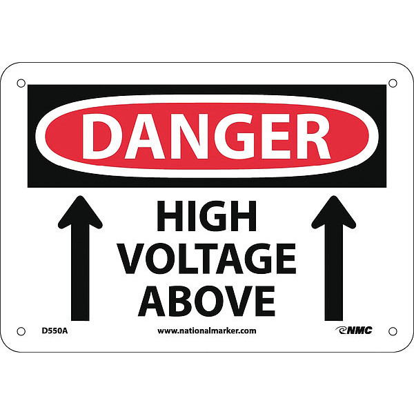Nmc Danger High Voltage Above Sign - Bilingual D550A