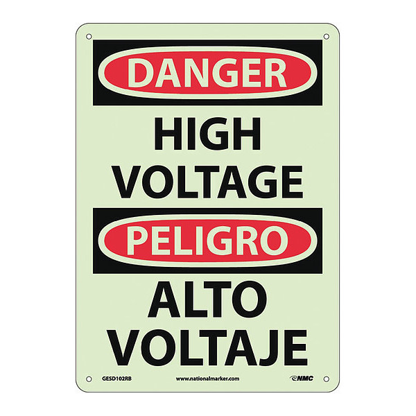 Nmc Danger High Voltage Sign - Bilingual GESD102RB