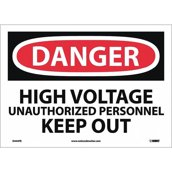 Nmc Danger High Voltage Sign D444PB