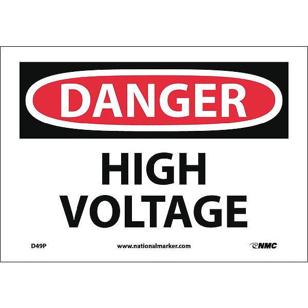 Nmc Danger High Voltage Sign D49P