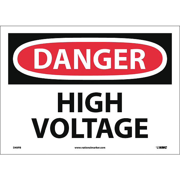 Nmc Danger High Voltage Sign D49PB