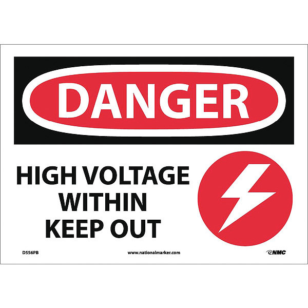 Nmc Danger High Voltage Within Keep Out Sign D556PB