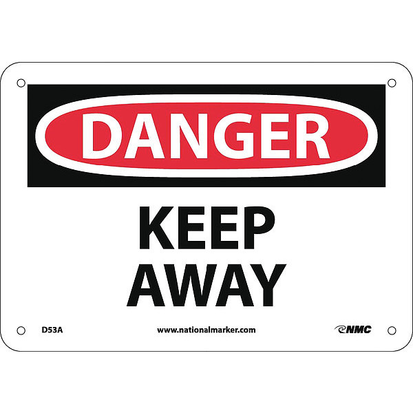 Nmc Danger Keep Away Sign, D53A D53A