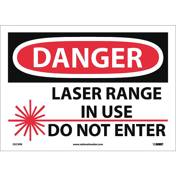 Nmc Danger Laser Range In Use Do Not Enter Sign D572PB