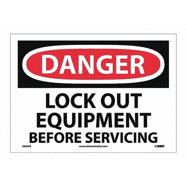 Nmc Danger Lock Out Equipment Before Servicing Sign D665PB