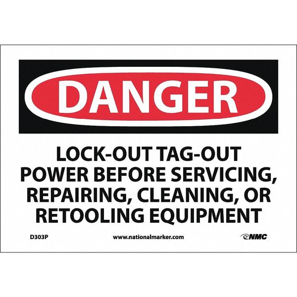Nmc Danger Lock-Out Tag-Out Power Before Use Sign D303P