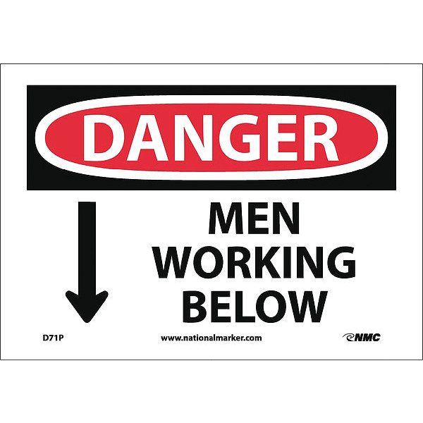 Nmc Danger Men Working Below Sign, D71P D71P