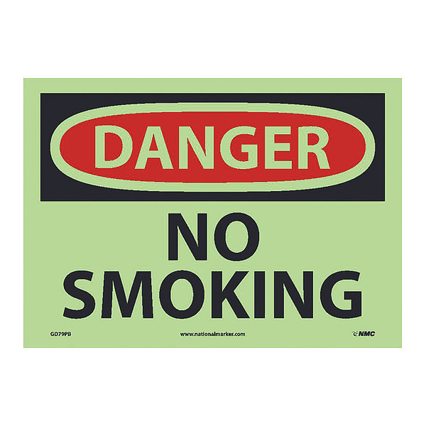 Nmc Danger No Smoking Sign, GD79PB GD79PB