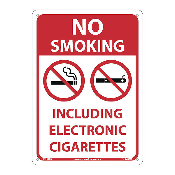 Nmc Danger No Smoking Or E-Cigarettes, M952RB M952RB