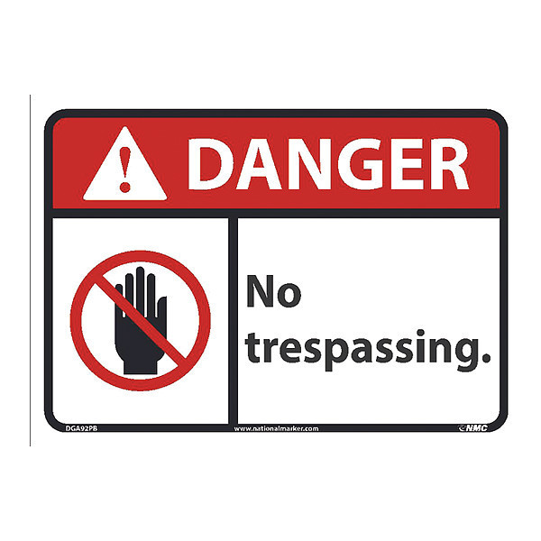 Nmc Danger No Trespassing, DGA92PB DGA92PB