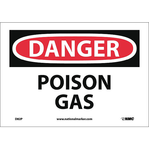 Nmc Danger Poison Gas Sign, D82P D82P