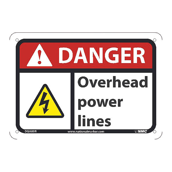 Nmc Danger Overhead Power Lines, DGA89R DGA89R