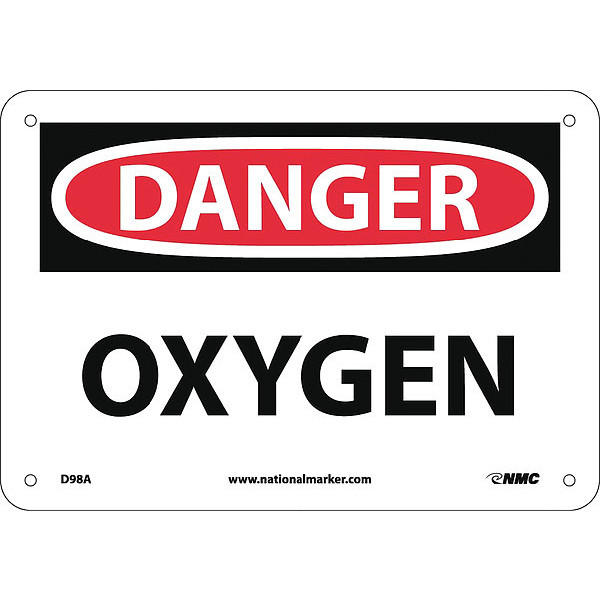 Nmc Danger Oxygen Sign, D98A D98A