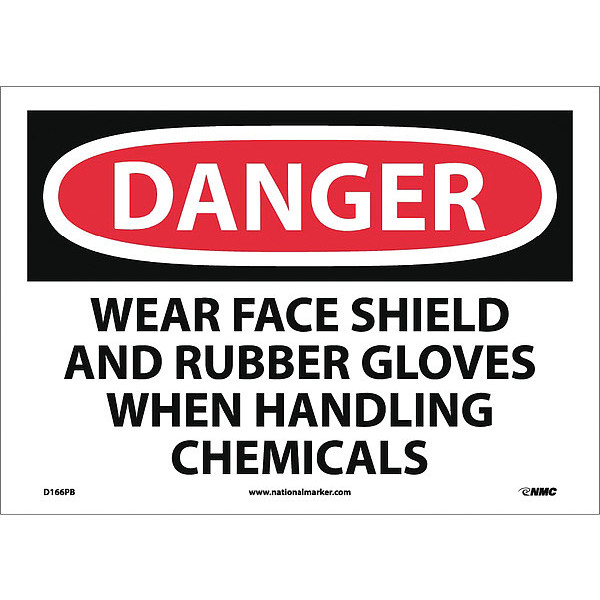 Nmc Danger Wear Ppe When Handling Chemicals Sign D166PB