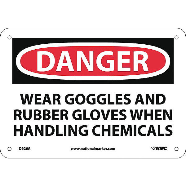 Nmc Danger Wear Ppe When Handling Chemicals Sign D626A