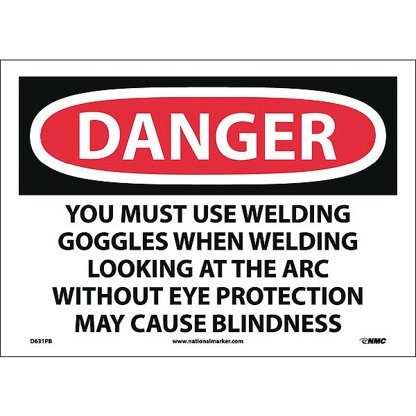 Nmc Danger Wear Ppe When Welding Sign D631PB