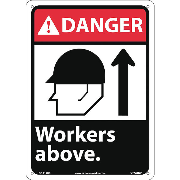 Nmc Danger Workers Above Sign, DGA14RB DGA14RB