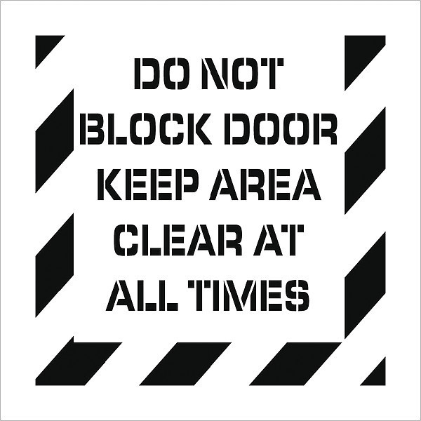 Nmc Do Not Block Door Plant Marking Stencil PMS235