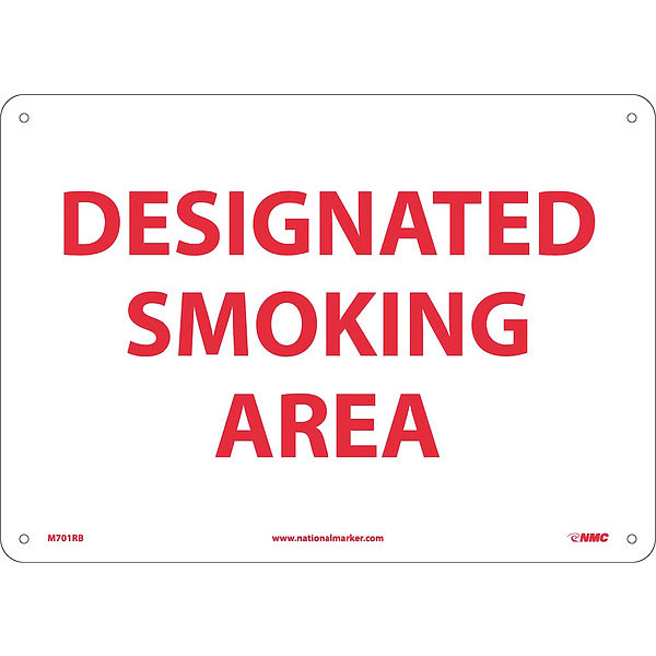 Nmc Designated Smoking Area Sign, M701RB M701RB