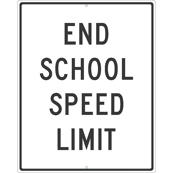Nmc End School Speed Limit Sign, TM601J TM601J