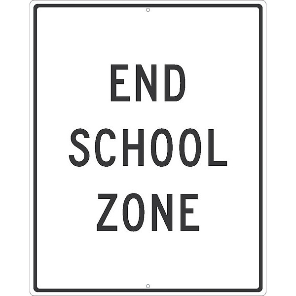 Nmc End School Zone Sign, TM600K TM600K