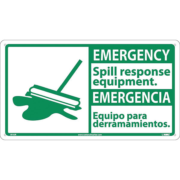Nmc Emergency Spill Response Equipment Sign - Bilingual, SFA2R SFA2R