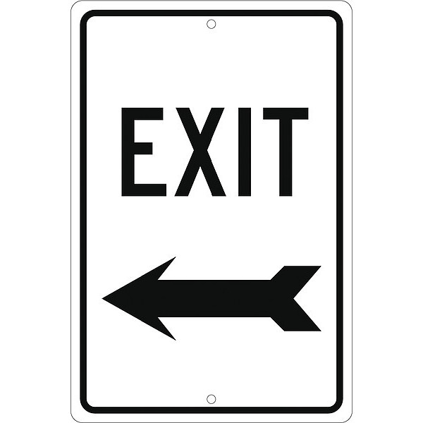 Nmc Exit (With Left Arrow), 18X12, .063 Alum TM79H