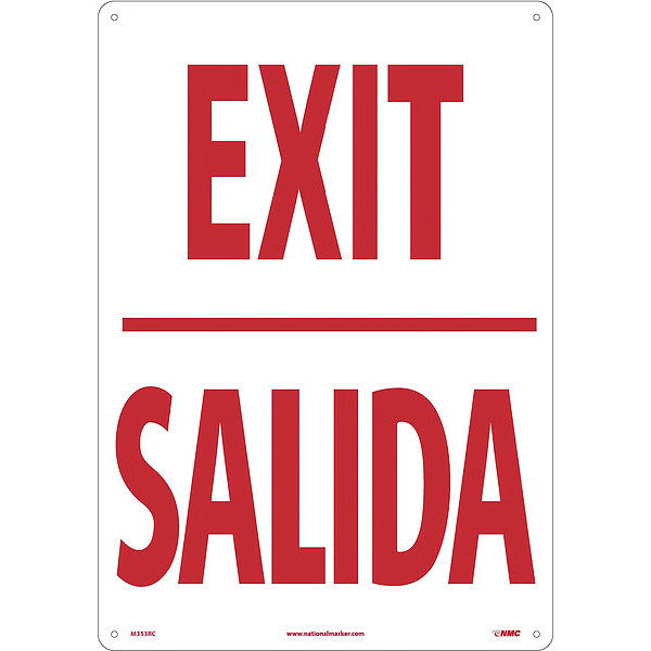 Nmc Exit Sign, English, Spanish M353RC