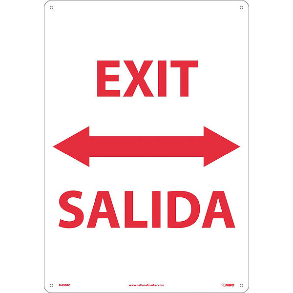 Nmc Exit Sign, English, Spanish M696RC