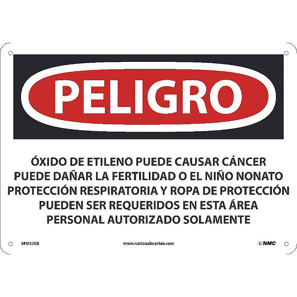 Nmc Ethylene Oxide May Cause Cancer Sign - Spanish, SPD33EB SPD33EB