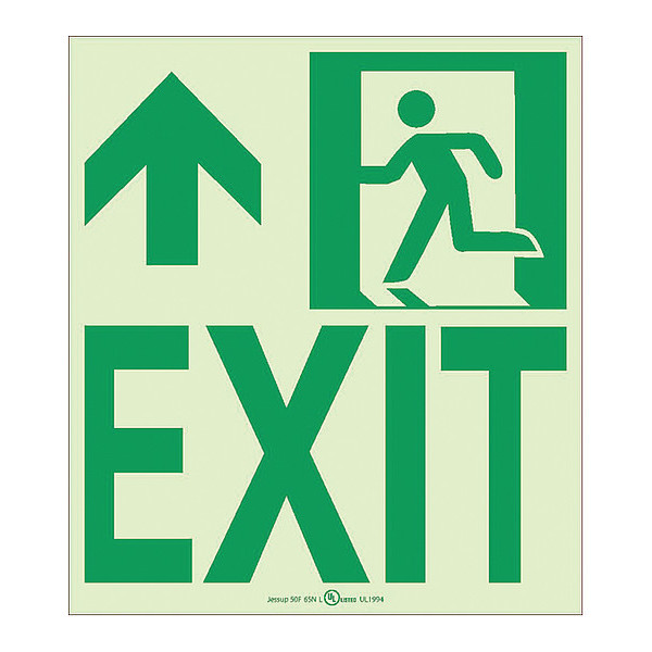 Nmc Nyc Wall Mount Exit Sign, Forward/Left Side, 9X8, Flex 50F-6SN-L