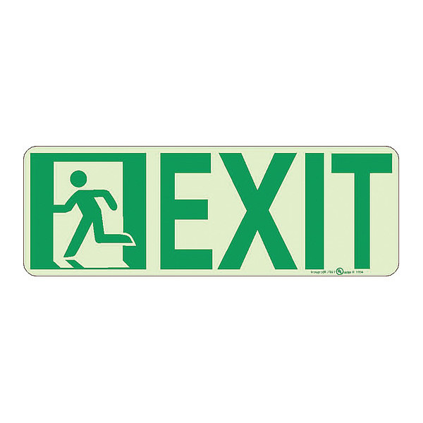 Nmc Nyc Door Mount Exit Sign, Left, 4.5X13, Rigid 50R-2SN-L