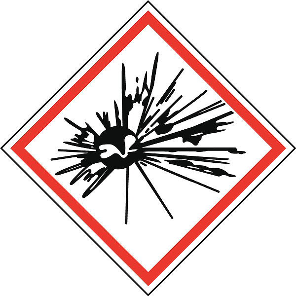 Nmc Explosive Ghs Label, Pk5, Width: 2" GHS202AP