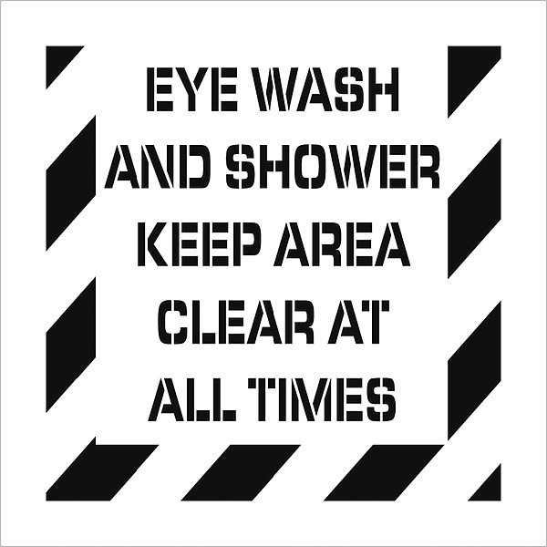 Nmc Eye Wash And Shower Plant Marking Stencil PMS237