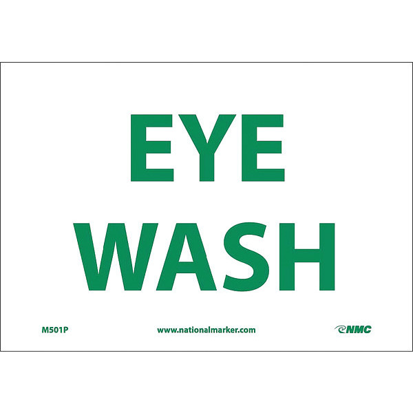 Nmc Eye Wash Sign, M501P M501P