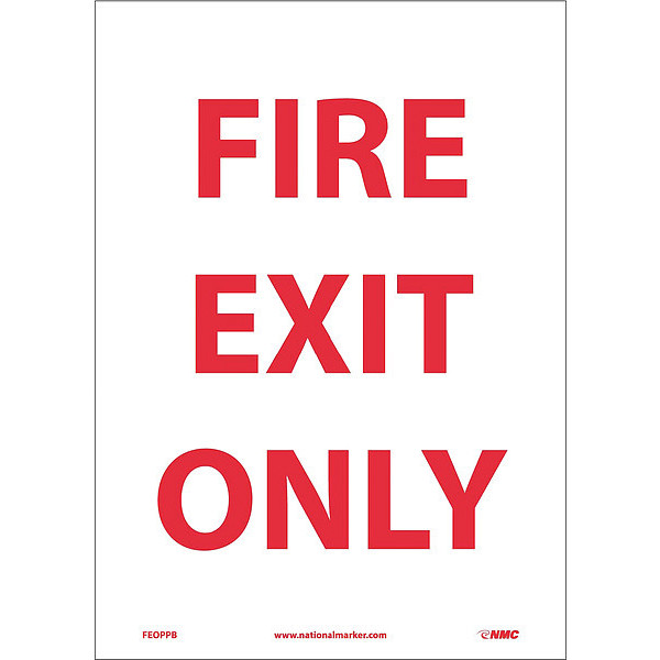 Nmc Fire Exit Only Sign FEOPPB