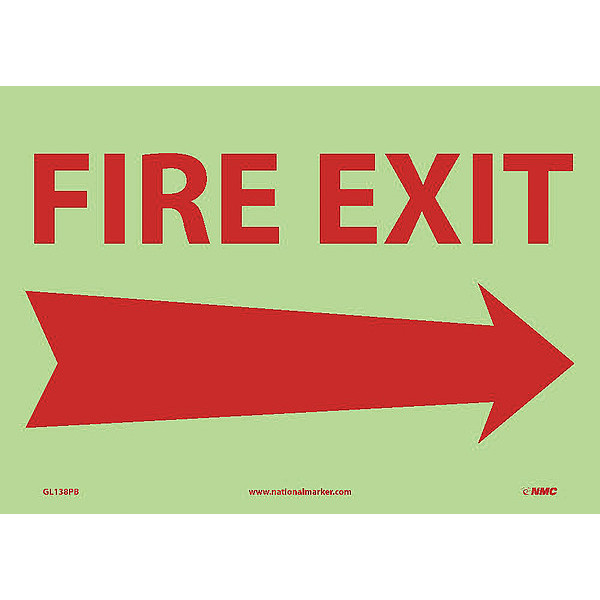 Nmc Fire Exit Sign GL138PB