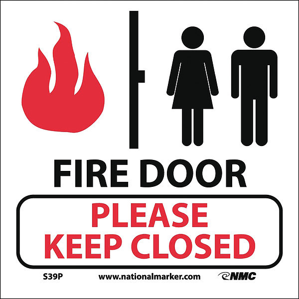 Nmc Fire Door Please Keep Closed S39P