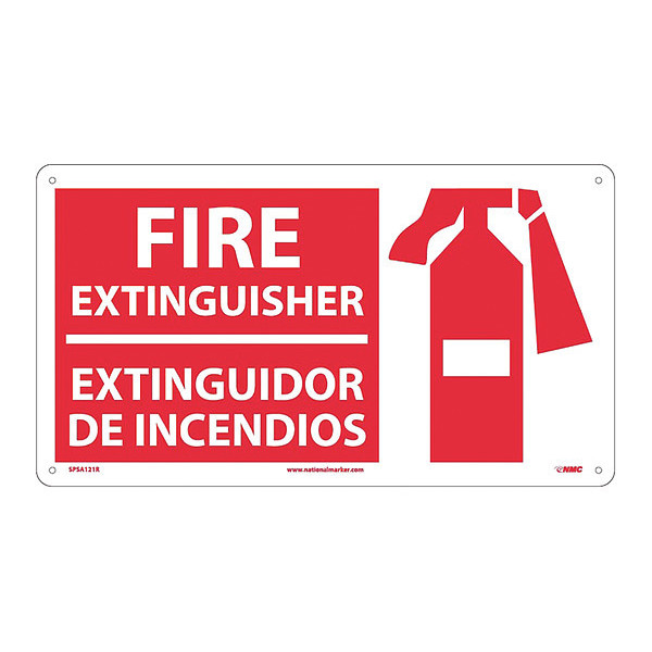 Nmc Fire Extinguisher Bilingual Sign SPSA121R