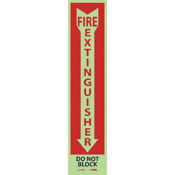 Nmc Fire Extinguisher Do Not Block Sign GL200P