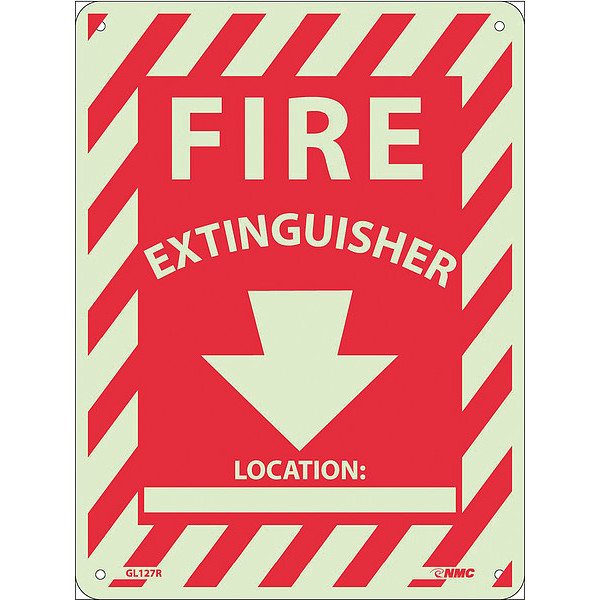 Nmc Fire Extinguisher Sign GL127R